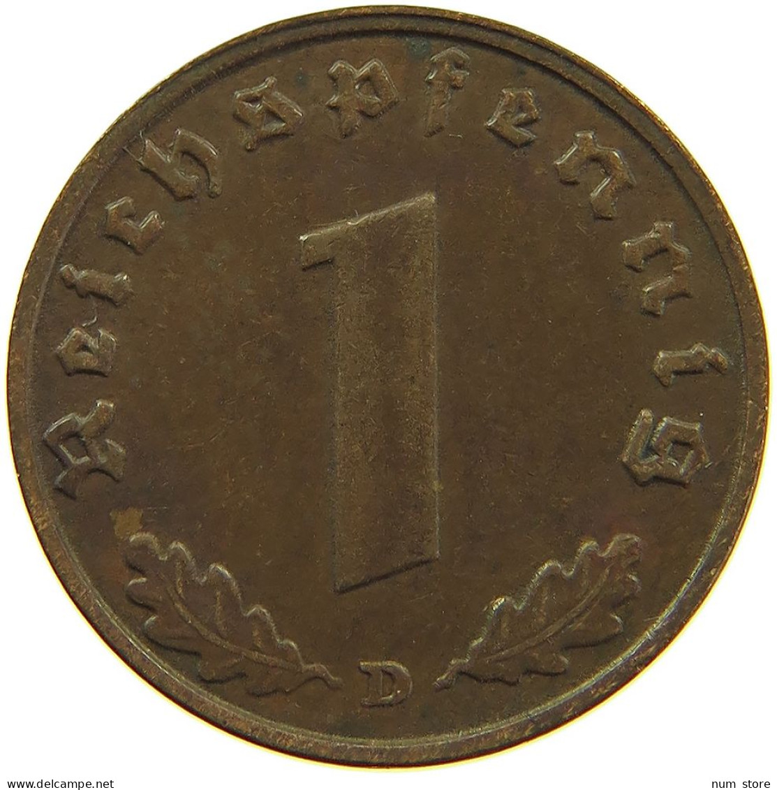 GERMANY 1 REICHSPFENNIG 1937 D #s096 0147 - 1 Reichspfennig