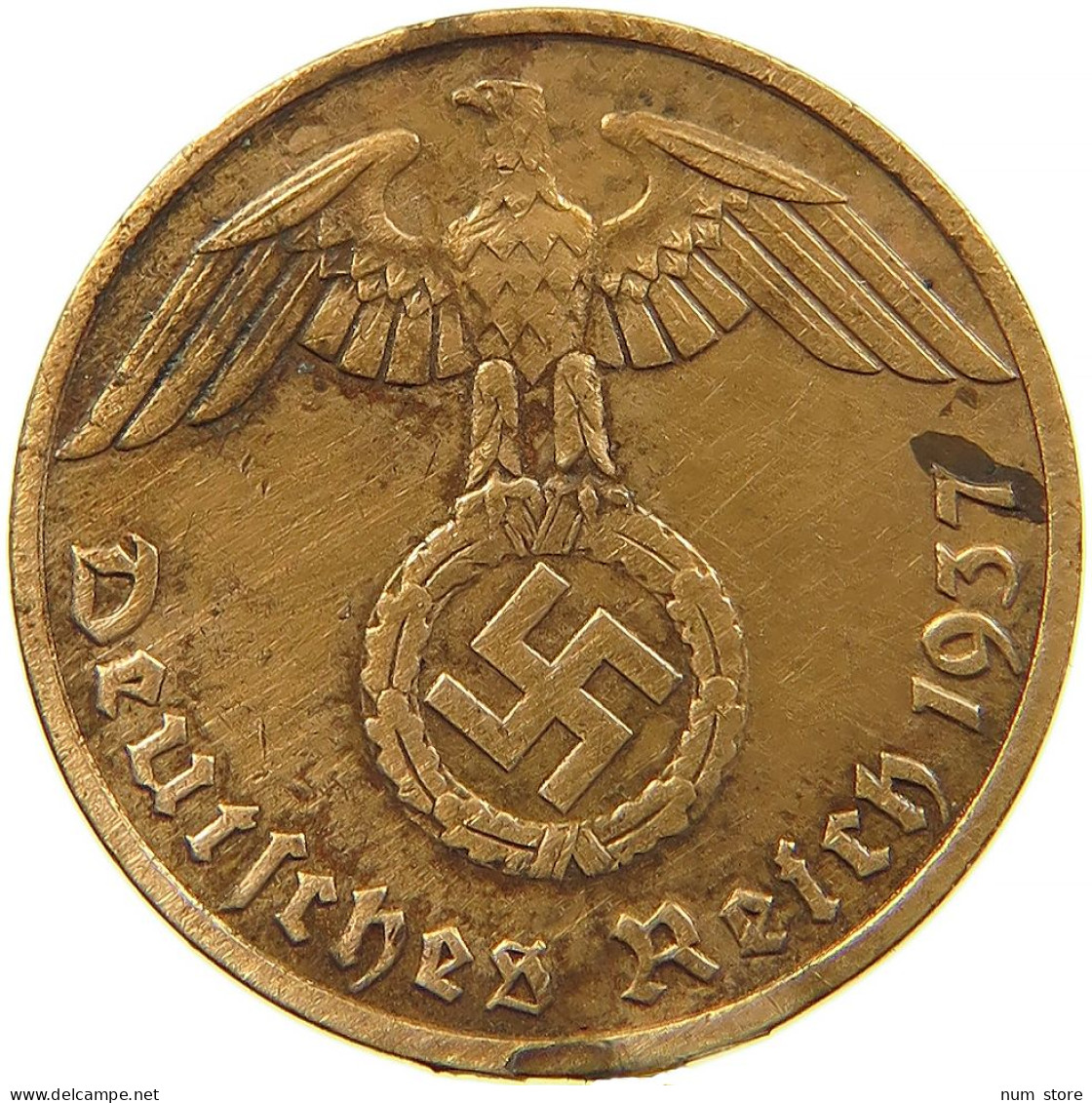 GERMANY 1 REICHSPFENNIG 1937 F #s096 0133 - 1 Reichspfennig