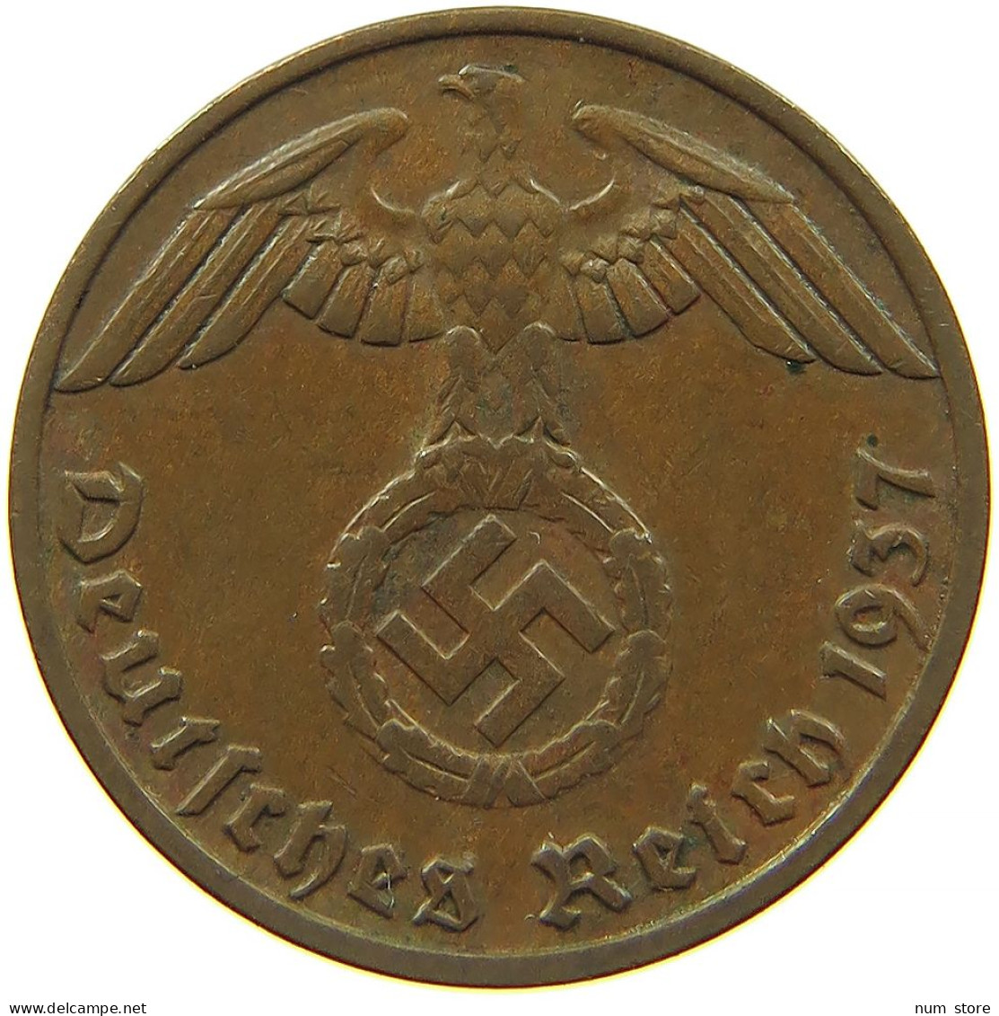 GERMANY 1 REICHSPFENNIG 1937 F #s091 1175 - 1 Reichspfennig