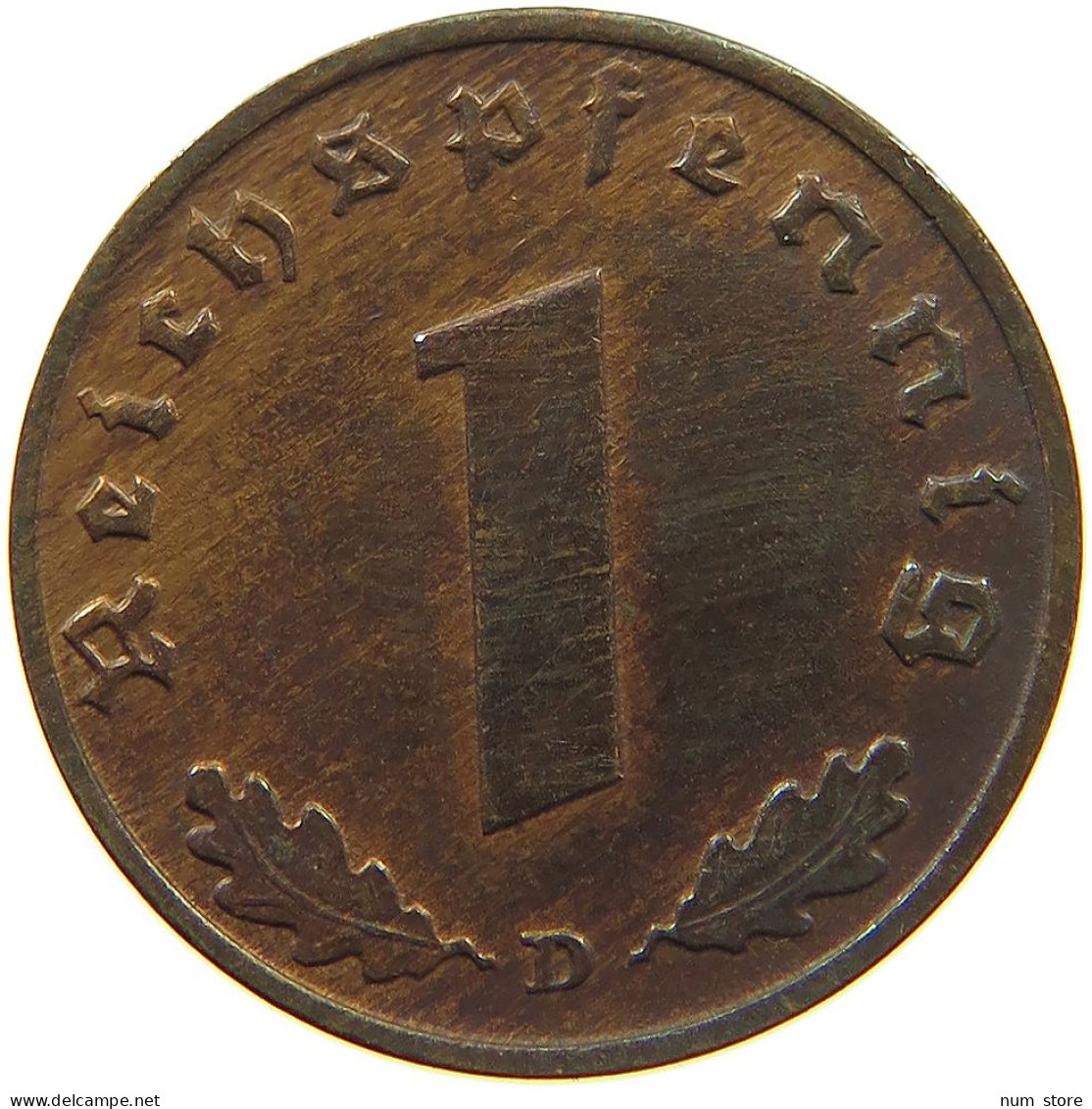 GERMANY 1 REICHSPFENNIG 1937 D #s096 0129 - 1 Reichspfennig