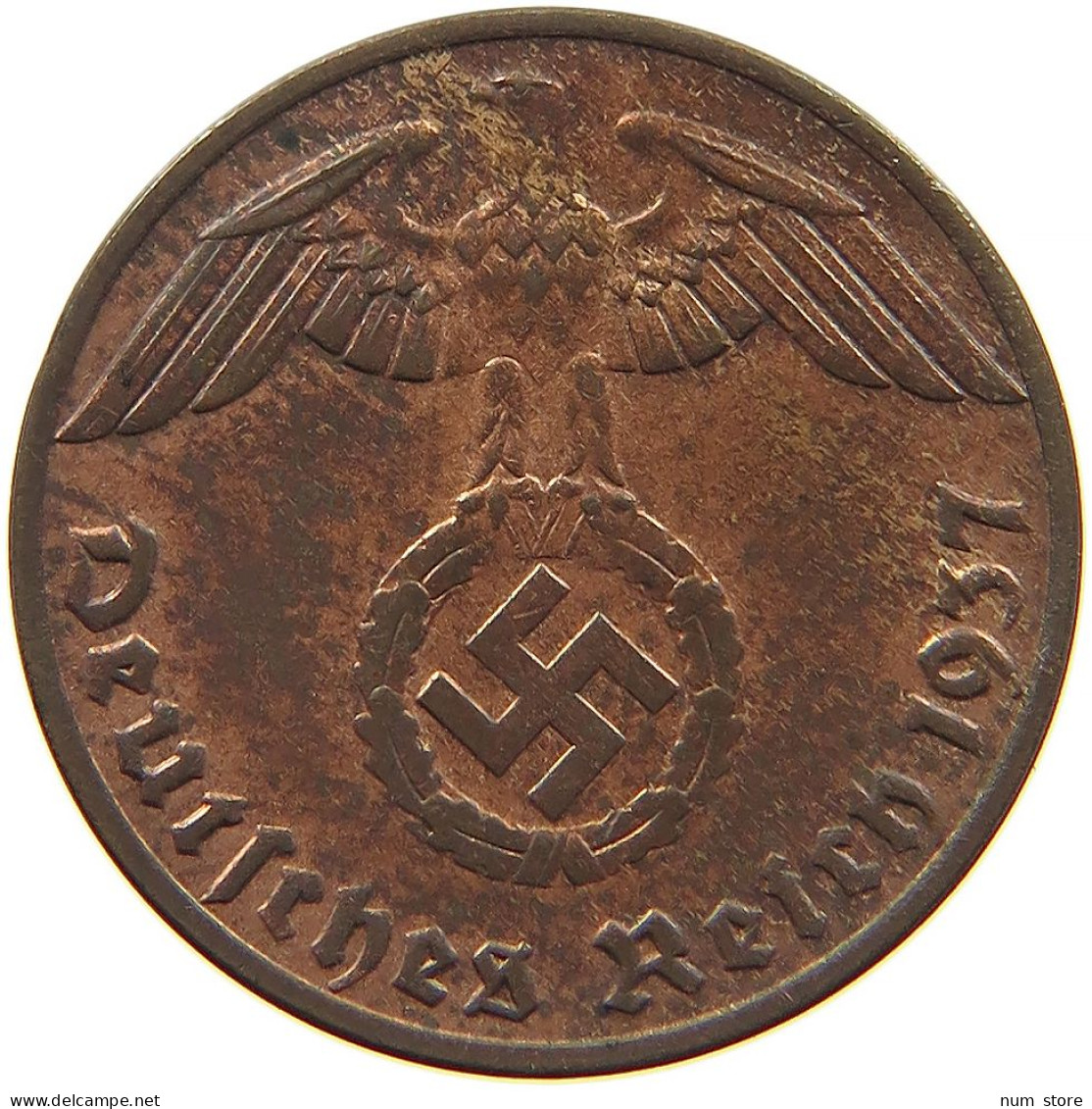 GERMANY 1 REICHSPFENNIG 1937 A #s096 0113 - 1 Reichspfennig