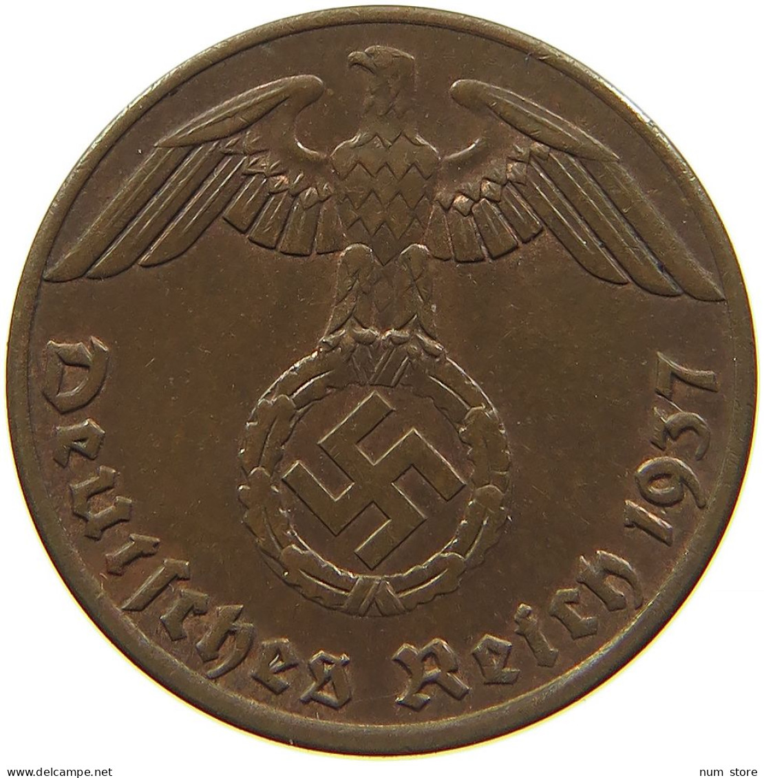 GERMANY 1 REICHSPFENNIG 1937 A #s091 1187 - 1 Reichspfennig