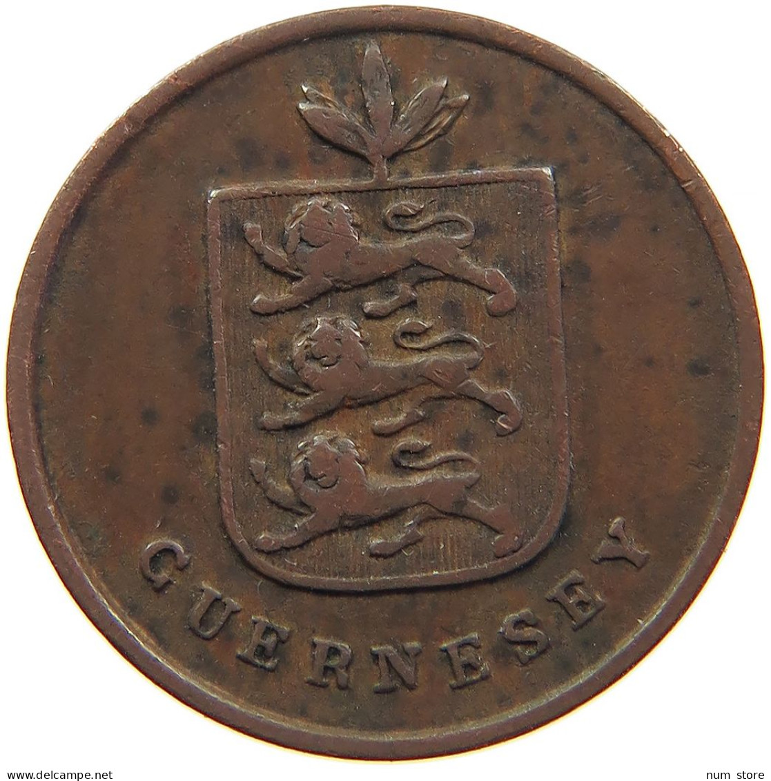 GUERNSEY DOUBLE 1830 #s094 0551 - Guernsey