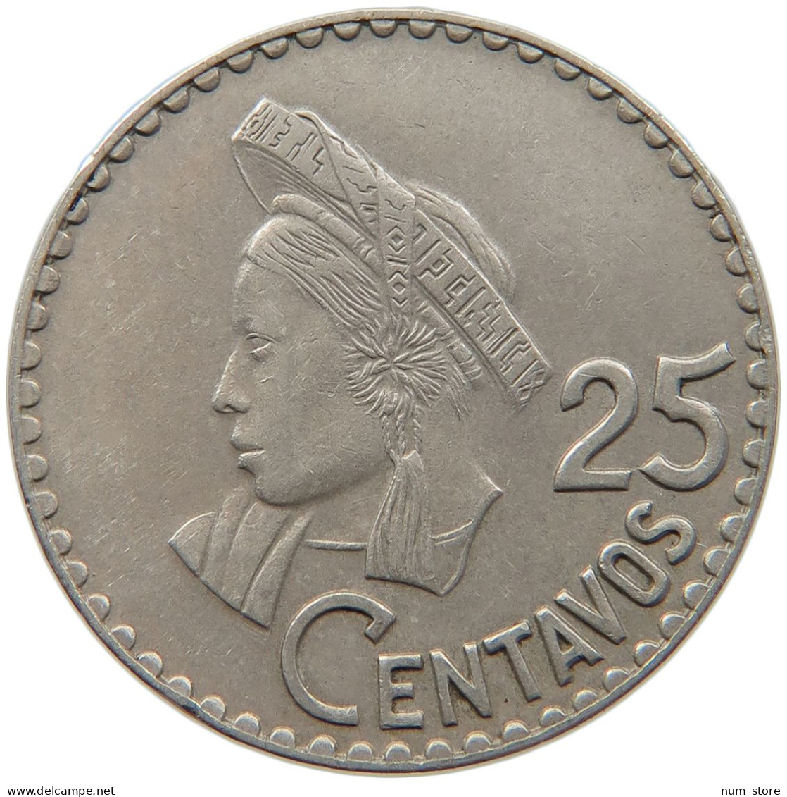 GUATEMALA 25 CENTAVOS 1968 #s092 0237 - Guatemala