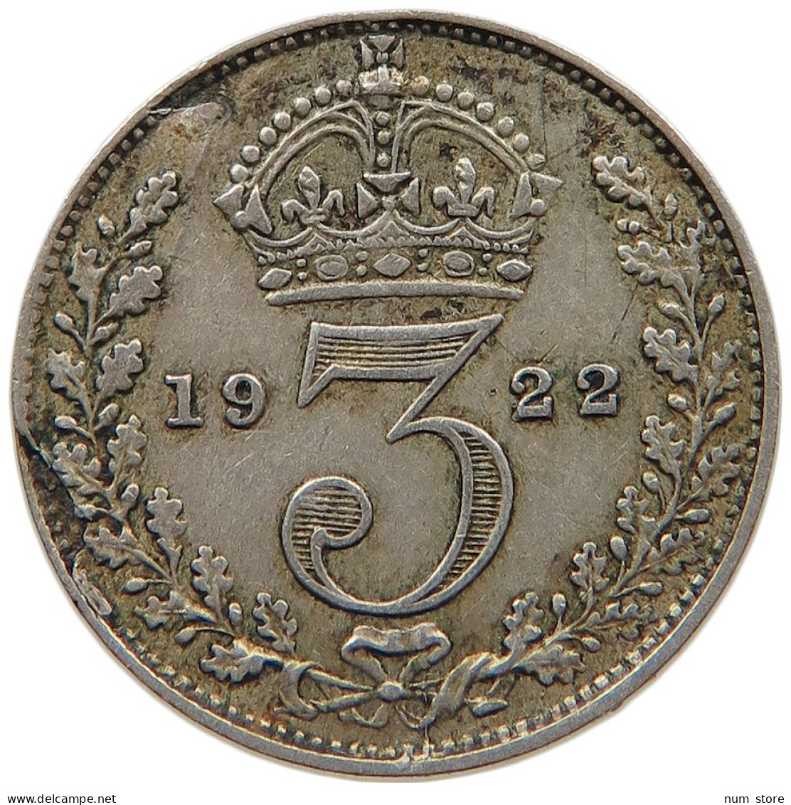 GREAT BRITAIN THREEPENCE 1922 #s096 0351 - F. 3 Pence