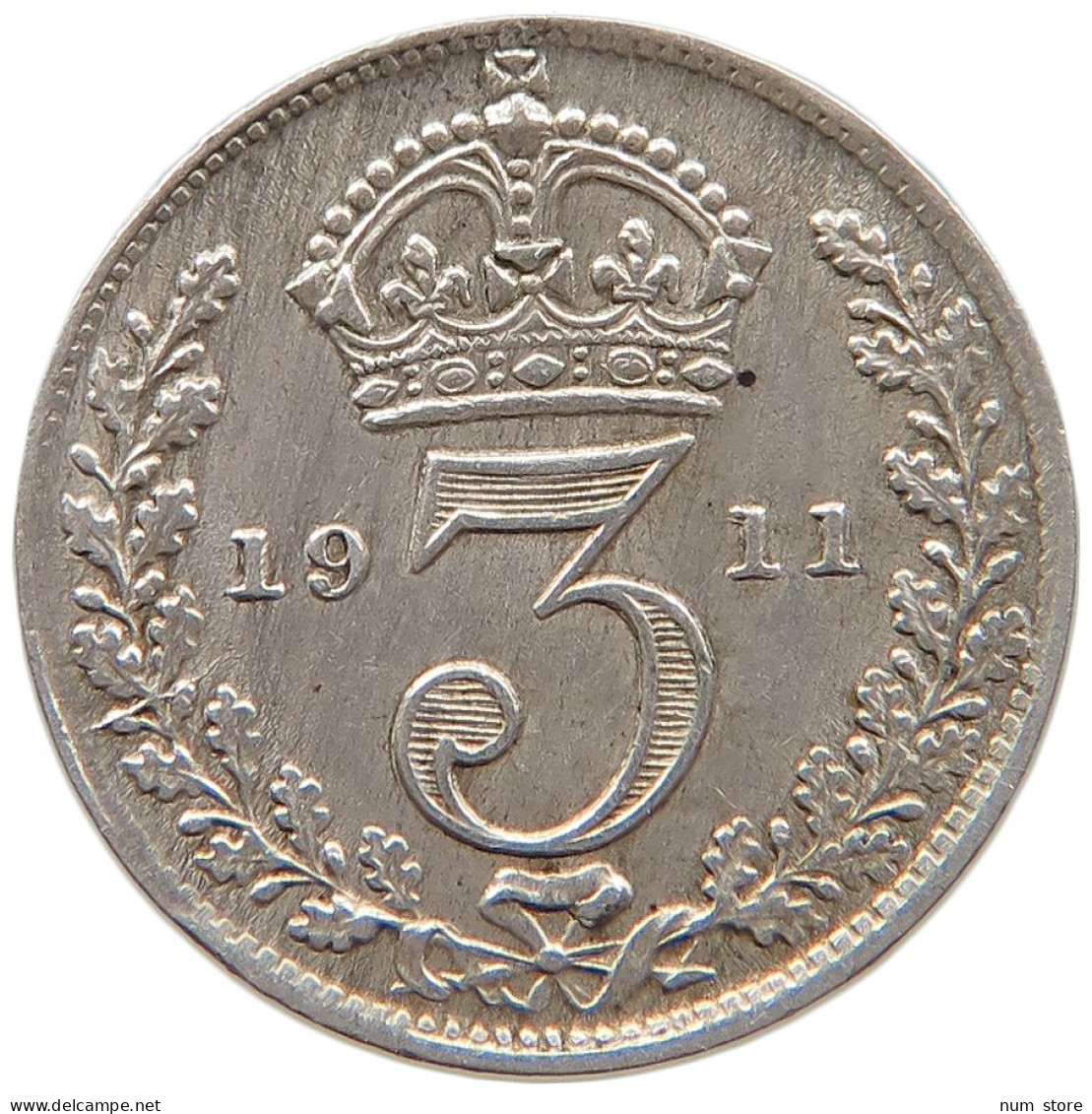 GREAT BRITAIN THREEPENCE 1911 #s096 0353 - F. 3 Pence