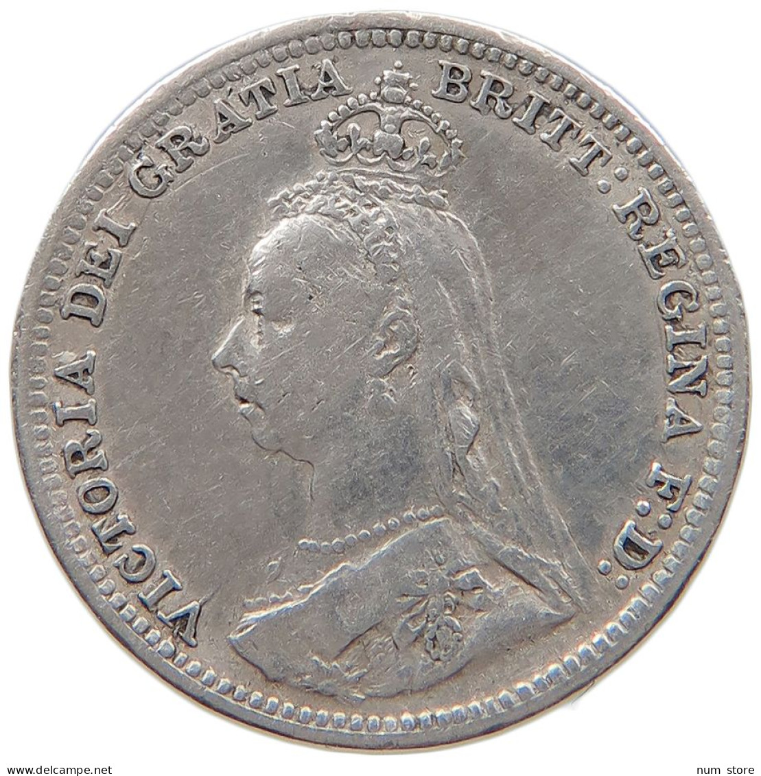 GREAT BRITAIN THREEPENCE 1890 #s100 0745 - F. 3 Pence