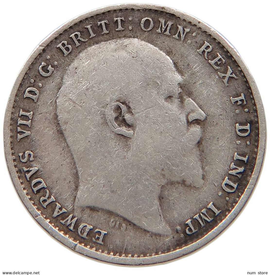 GREAT BRITAIN THREEPENCE 1908 #s096 0343 - F. 3 Pence