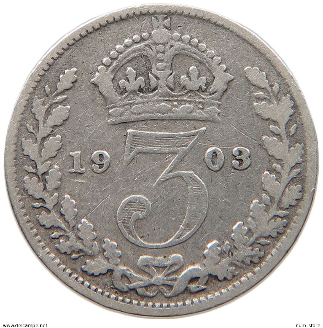 GREAT BRITAIN THREEPENCE 1903 #s100 0741 - F. 3 Pence