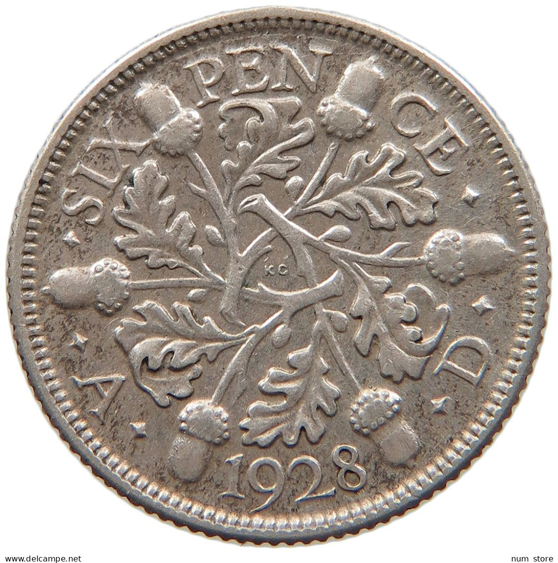 GREAT BRITAIN SIXPENCE 1928 #s096 0339 - H. 6 Pence