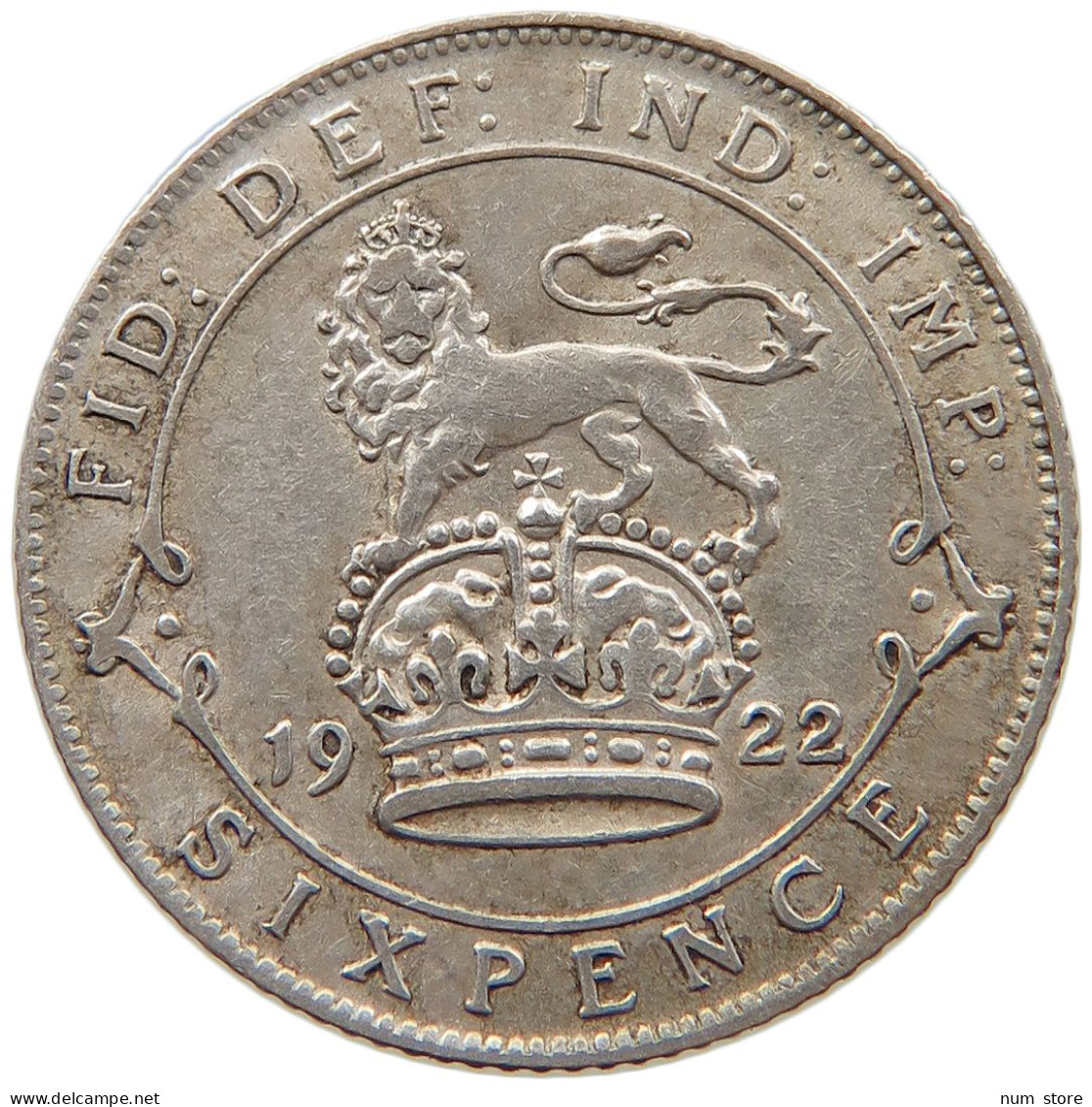 GREAT BRITAIN SIXPENCE 1922 #s101 0131 - H. 6 Pence