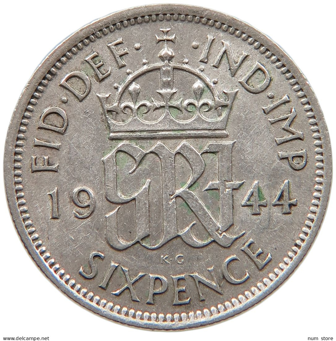 GREAT BRITAIN SIXPENCE 1944 #s096 0335 - H. 6 Pence