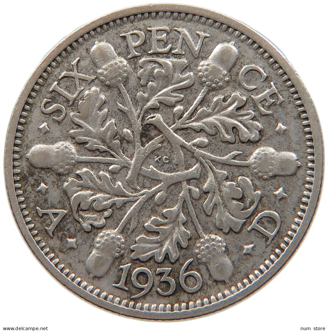 GREAT BRITAIN SIXPENCE 1936 #s101 0127 - H. 6 Pence