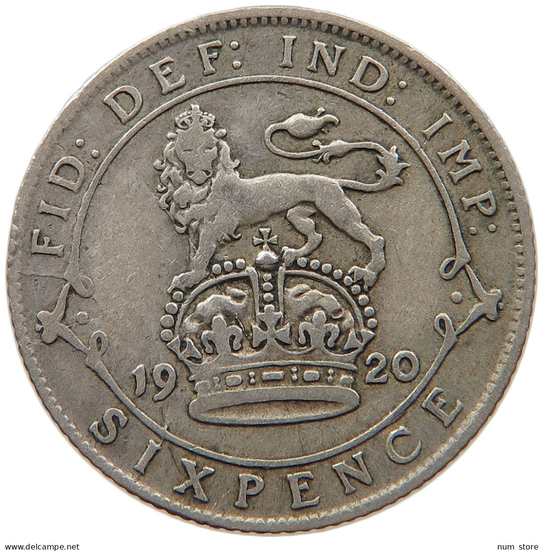 GREAT BRITAIN SIXPENCE 1920 #s096 0341 - H. 6 Pence