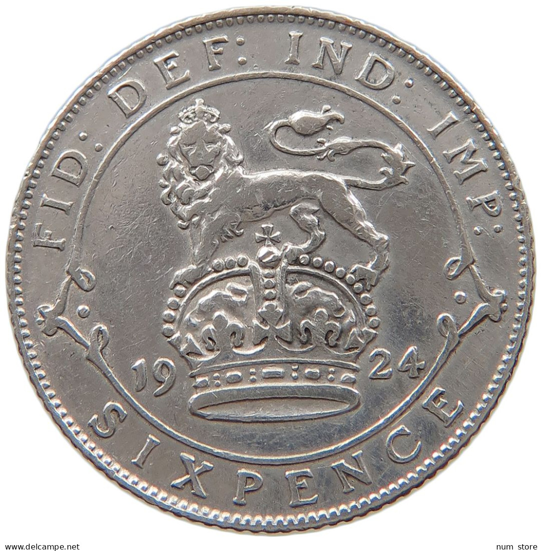 GREAT BRITAIN SIXPENCE 1924 #s101 0129 - H. 6 Pence