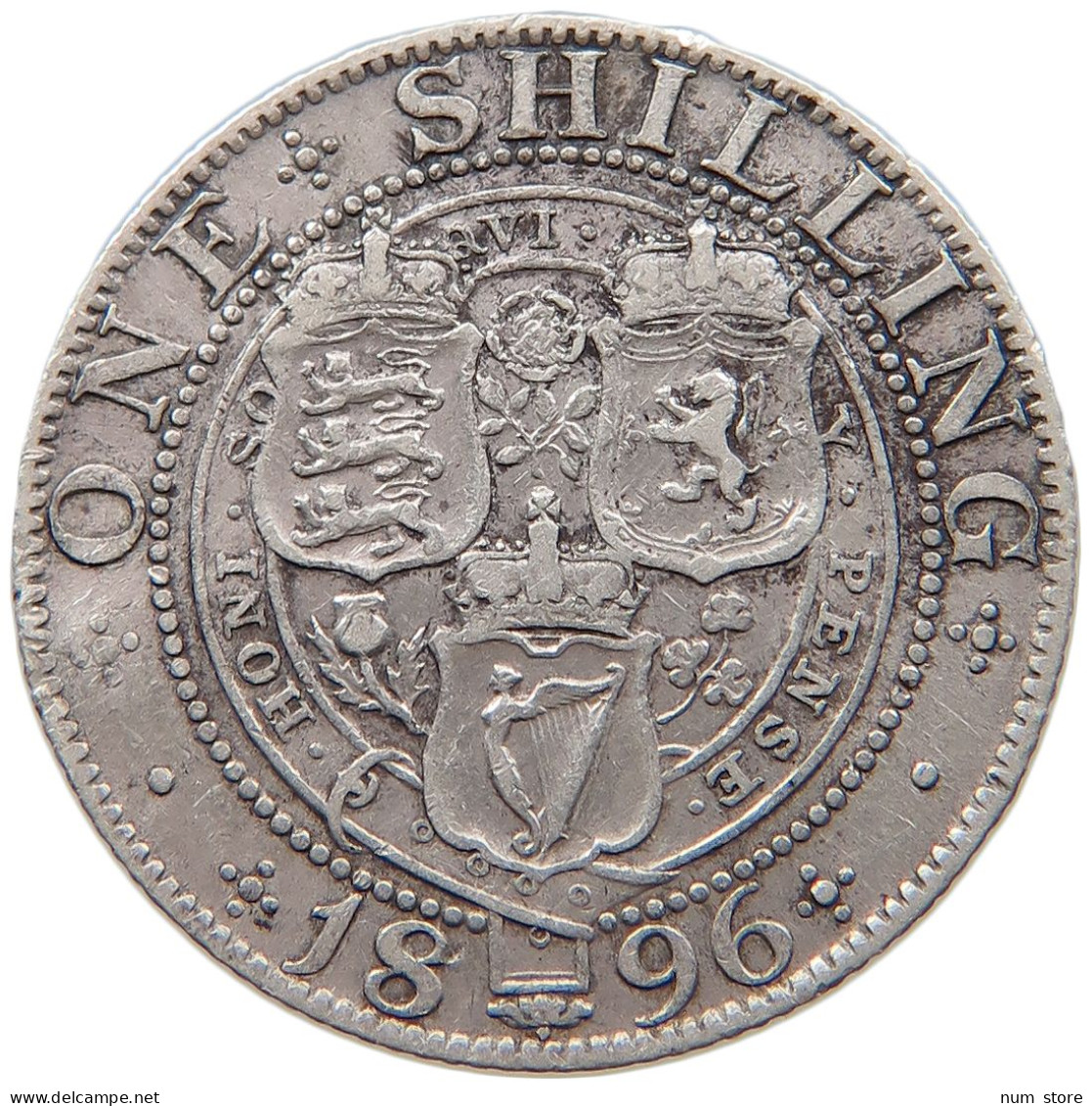 GREAT BRITAIN SHILLING 1896 #s095 0321 - I. 1 Shilling