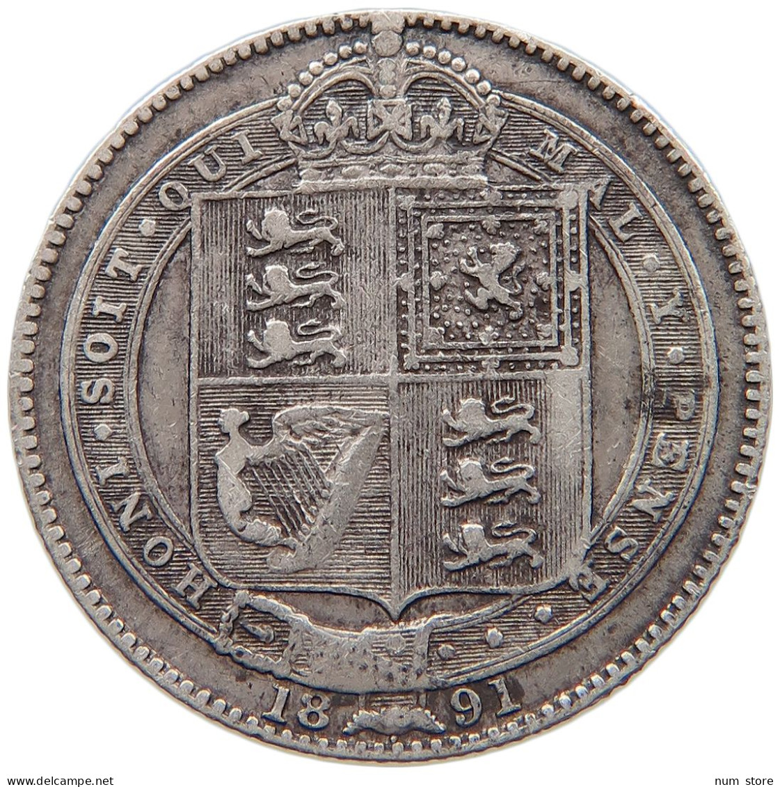 GREAT BRITAIN SHILLING 1891 #s095 0313 - I. 1 Shilling