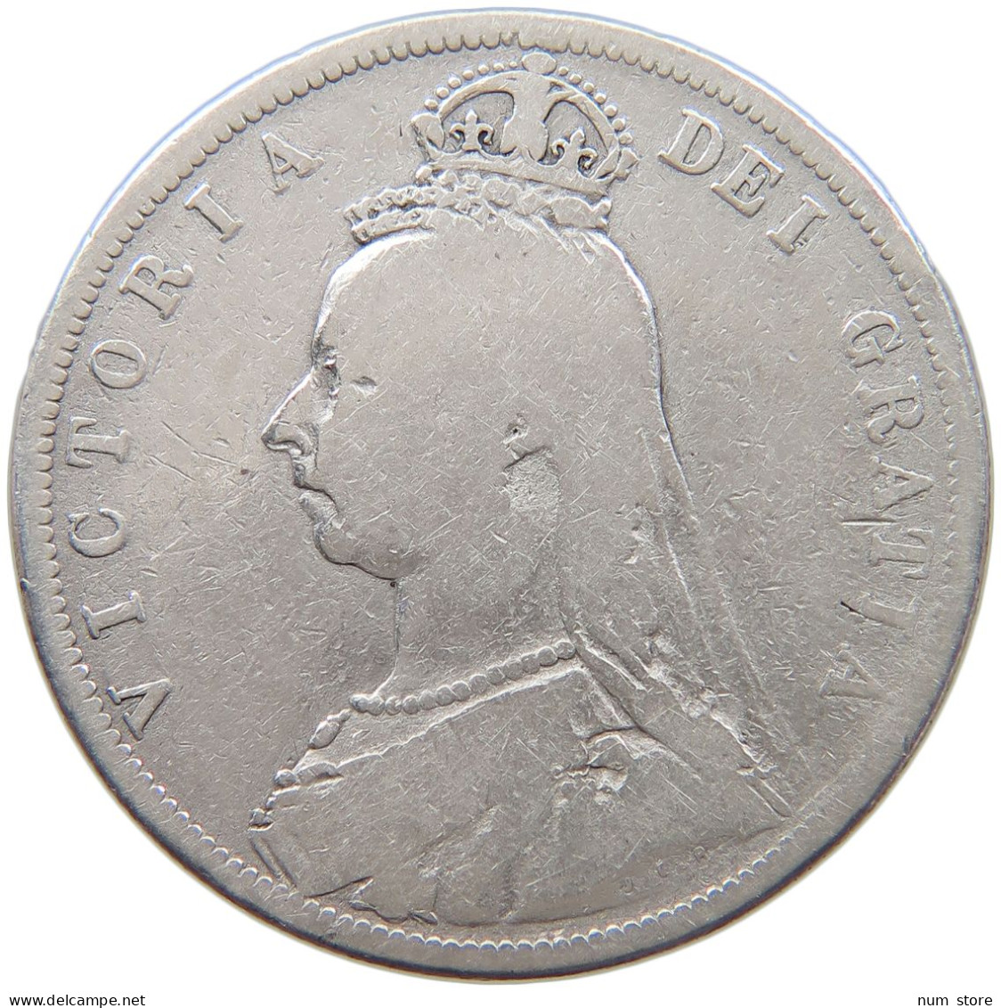 GREAT BRITAIN HALFCROWN 1887 #s092 0359 - K. 1/2 Crown