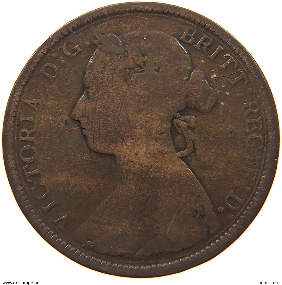 GREAT BRITAIN HALF PENNY 1885 #s095 0323 - K. 1/2 Crown