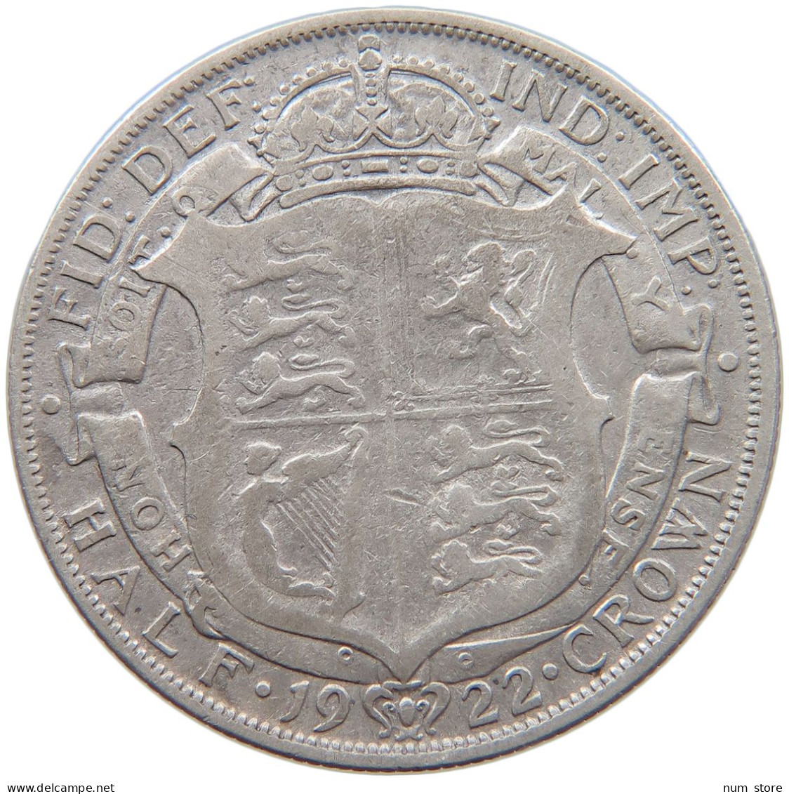 GREAT BRITAIN HALFCROWN 1922 #s092 0361 - K. 1/2 Crown