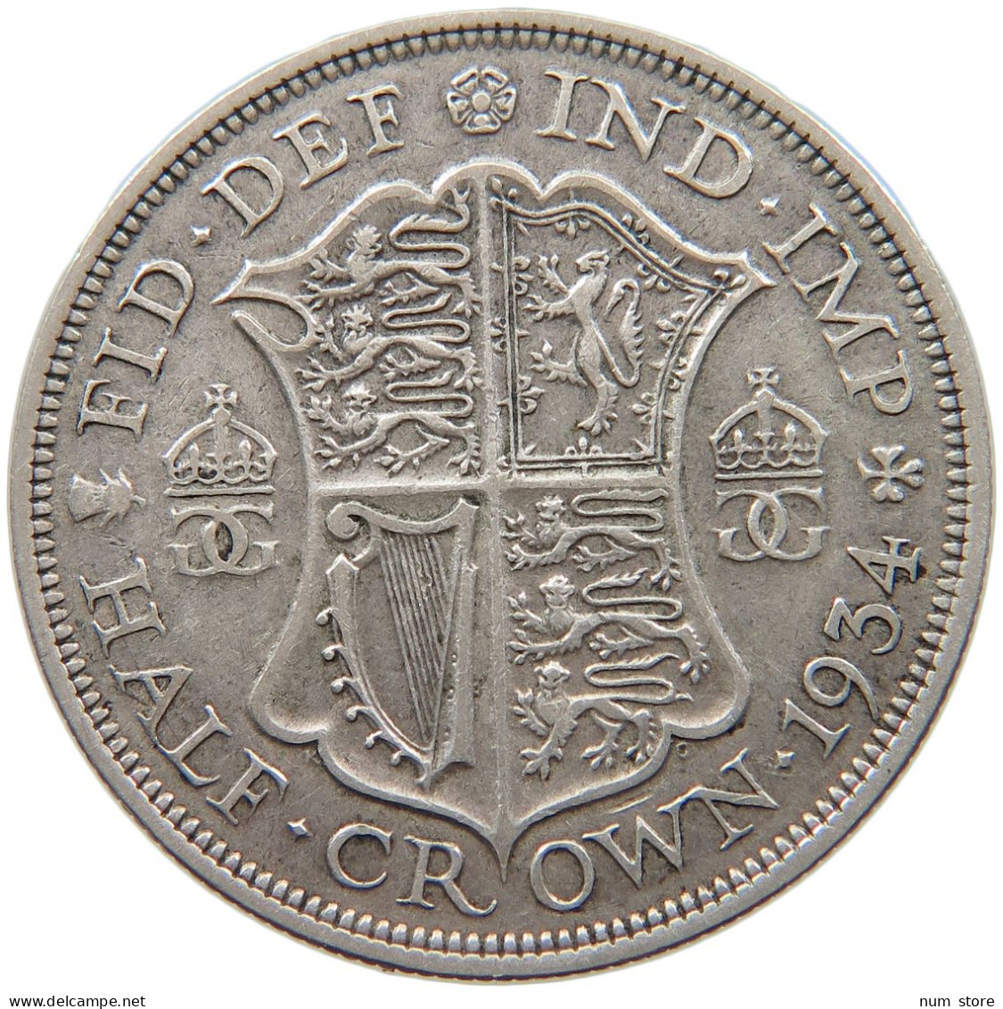 GREAT BRITAIN HALF CROWN 1934 #s098 0065 - K. 1/2 Crown