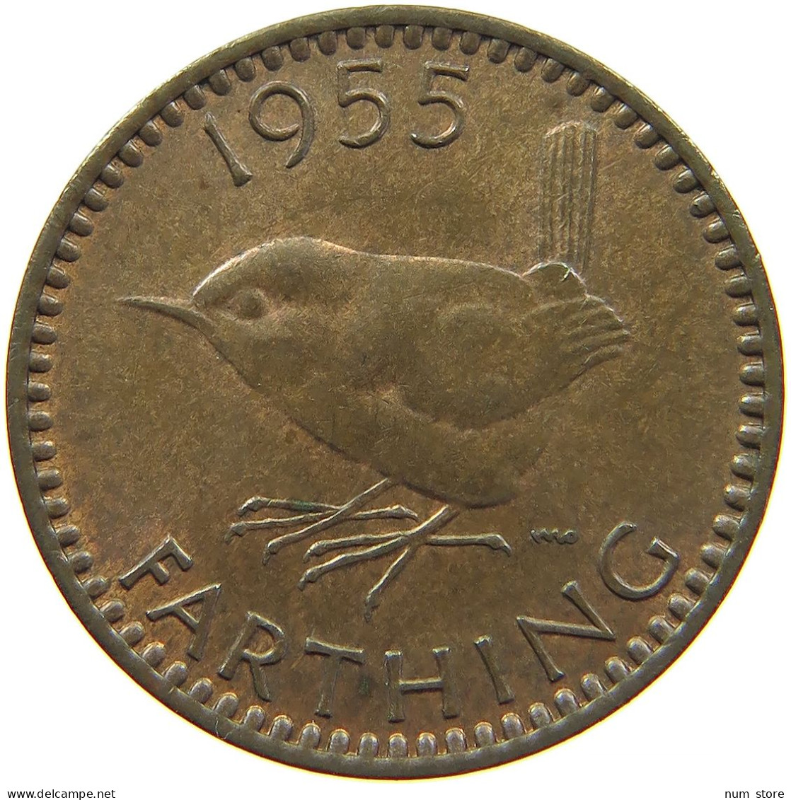 GREAT BRITAIN FARTHING 1955 #s096 0157 - B. 1 Farthing