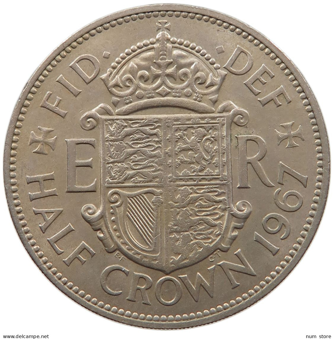 GREAT BRITAIN HALF CROWN 1967 #s101 0029 - K. 1/2 Crown