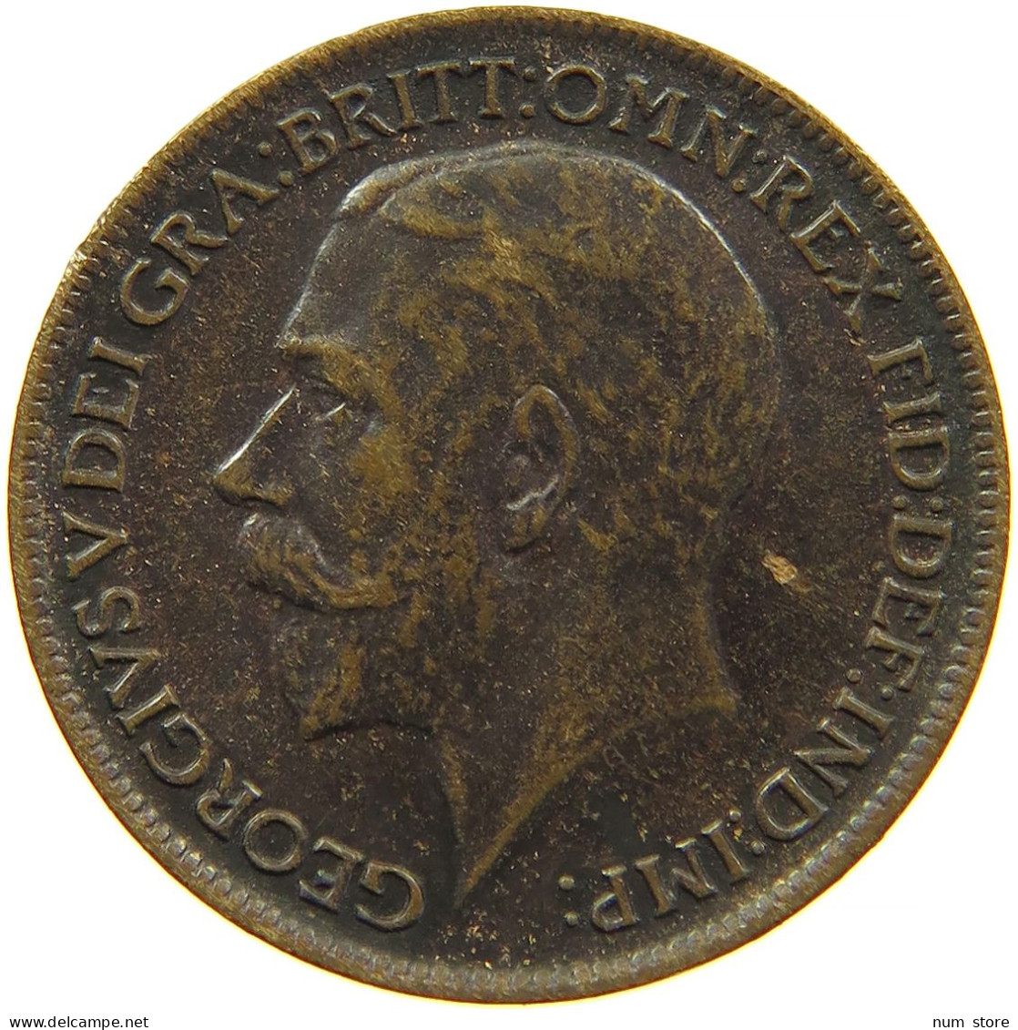 GREAT BRITAIN FARTHING 1913 #s096 0165 - B. 1 Farthing