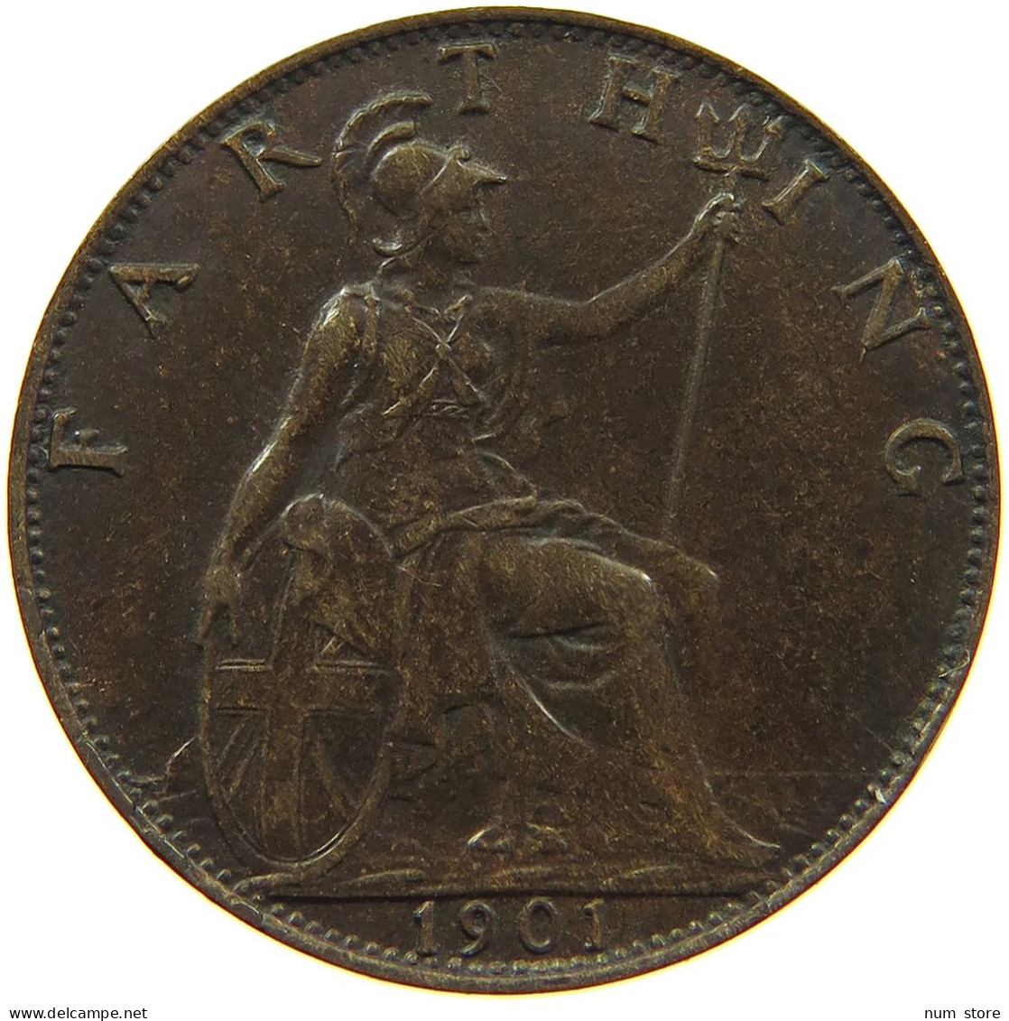 GREAT BRITAIN FARTHING 1901 #s096 0163 - B. 1 Farthing