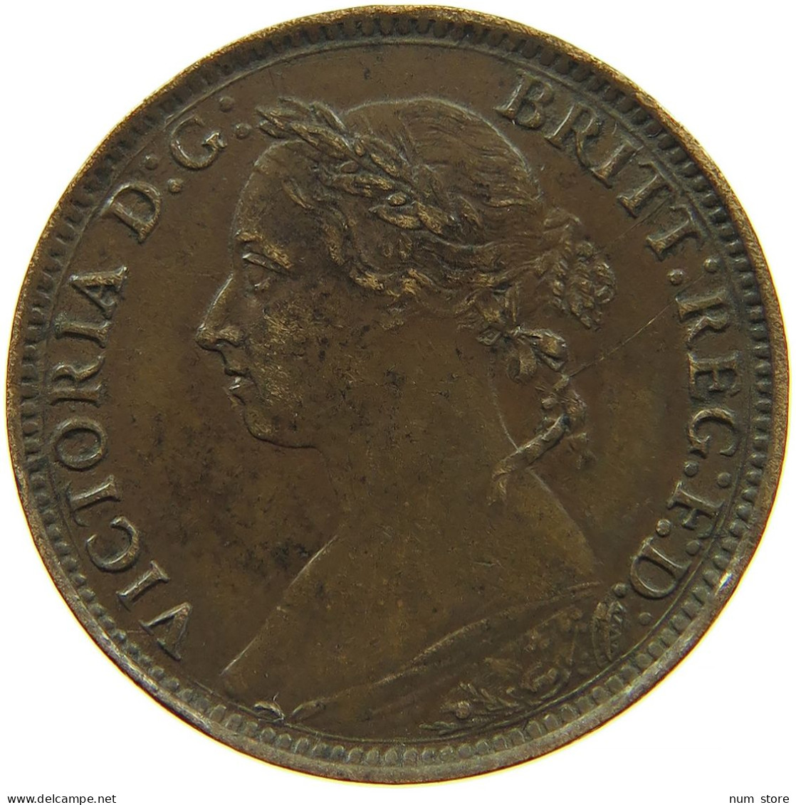 GREAT BRITAIN FARTHING 1884 #s096 0161 - B. 1 Farthing