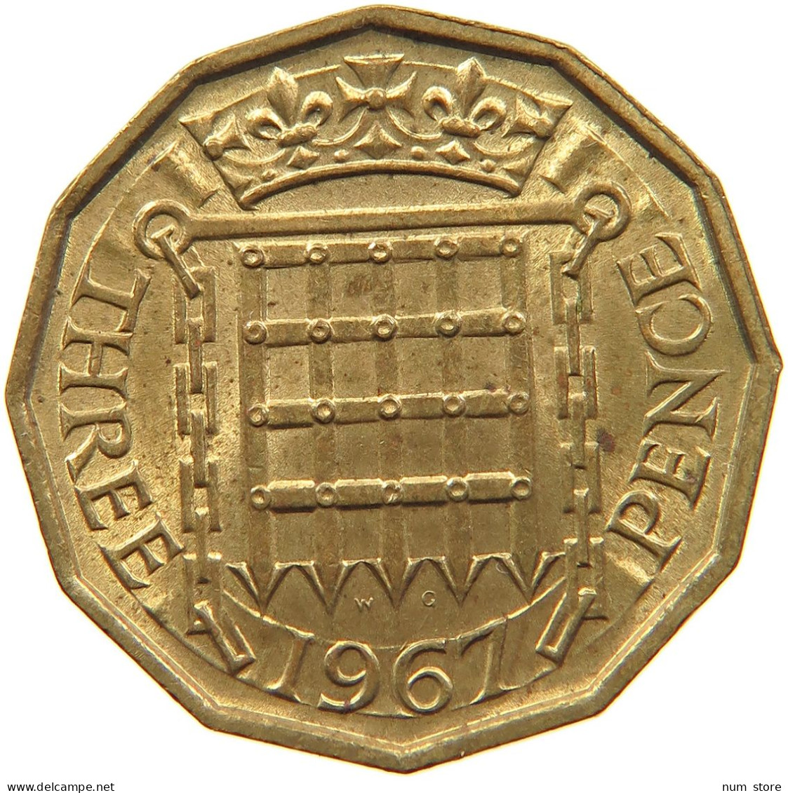 GREAT BRITAIN 3 PENCE 1967 #s089 0017 - F. 3 Pence
