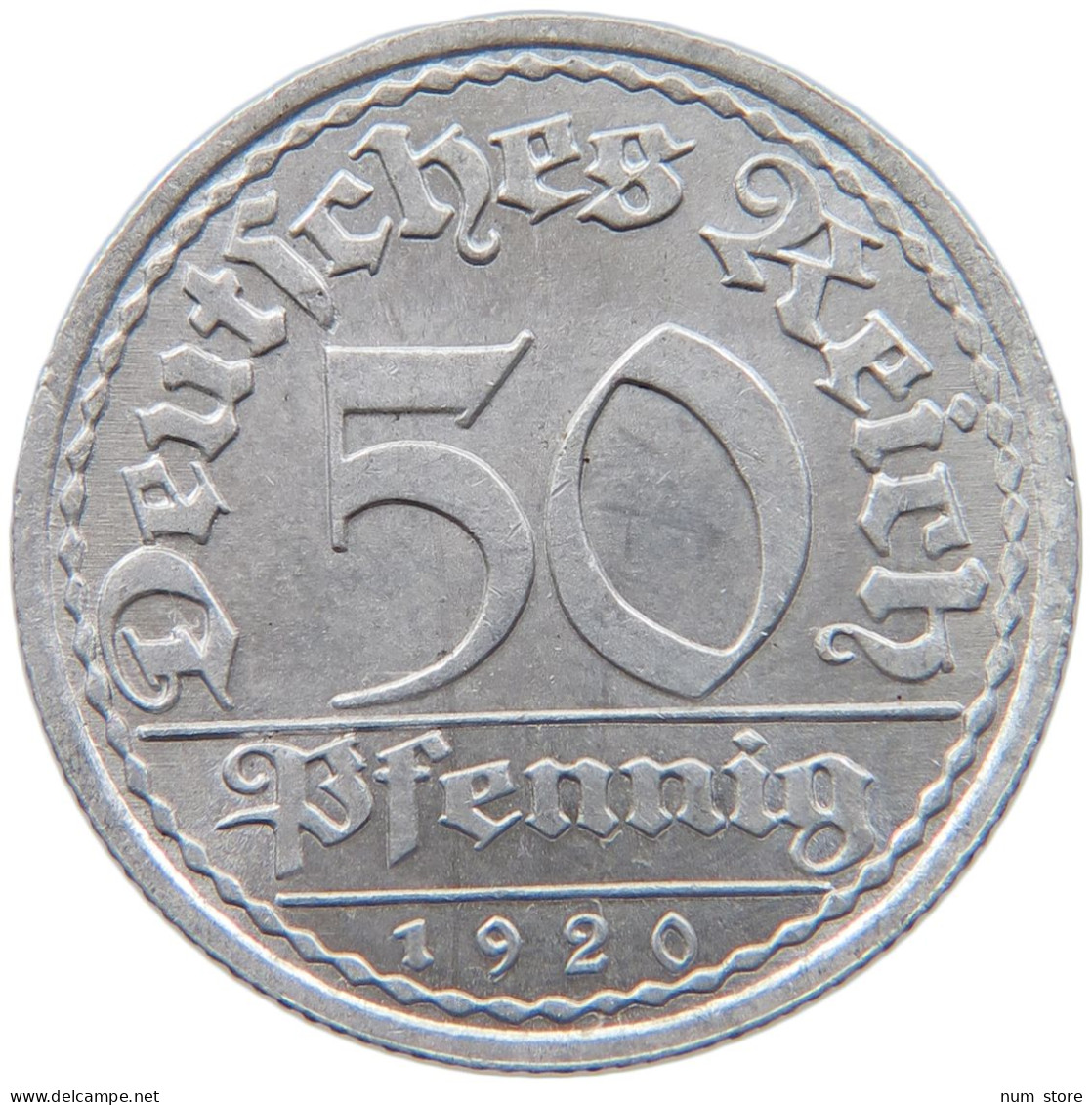 GERMANY WEIMAR 50 PFENNIG 1920 A #s089 0515 - 50 Renten- & 50 Reichspfennig