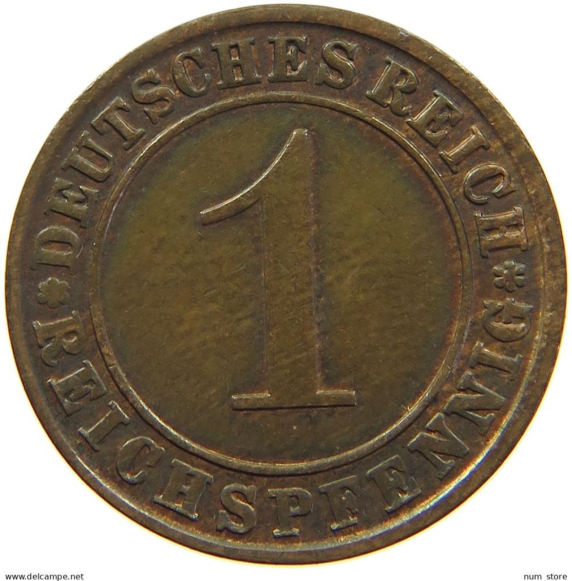 GERMANY WEIMAR 1 PFENNIG 1934 J #s096 0067 - 1 Reichspfennig
