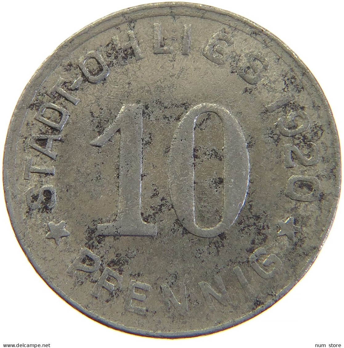 GERMANY NOTGELD 10 PFENNIG 1920 OHLIGS #s100 0509 - Autres & Non Classés