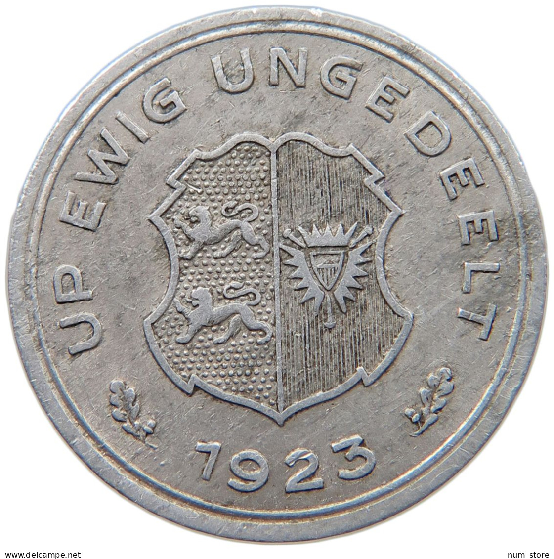 GERMANY NOTGELD 10 GUTSCHRIFTSMARKE 1923 SCHLESWIG HOLSTEIN #s090 0033 - Andere & Zonder Classificatie