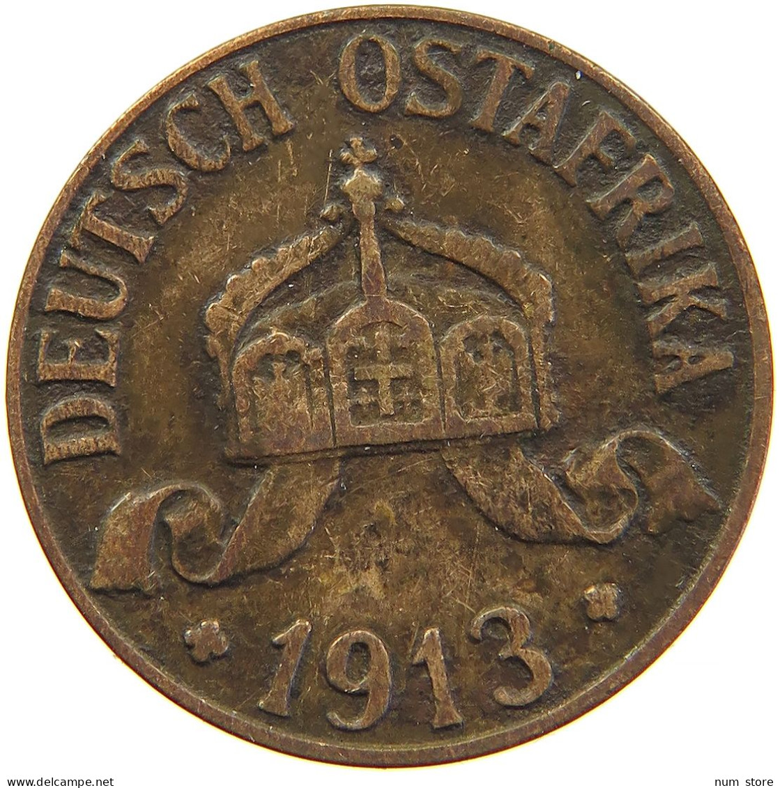 GERMANY HELLER 1913 J EAST AFRICA OSTAFRIKA #s100 0359 - Deutsch-Ostafrika