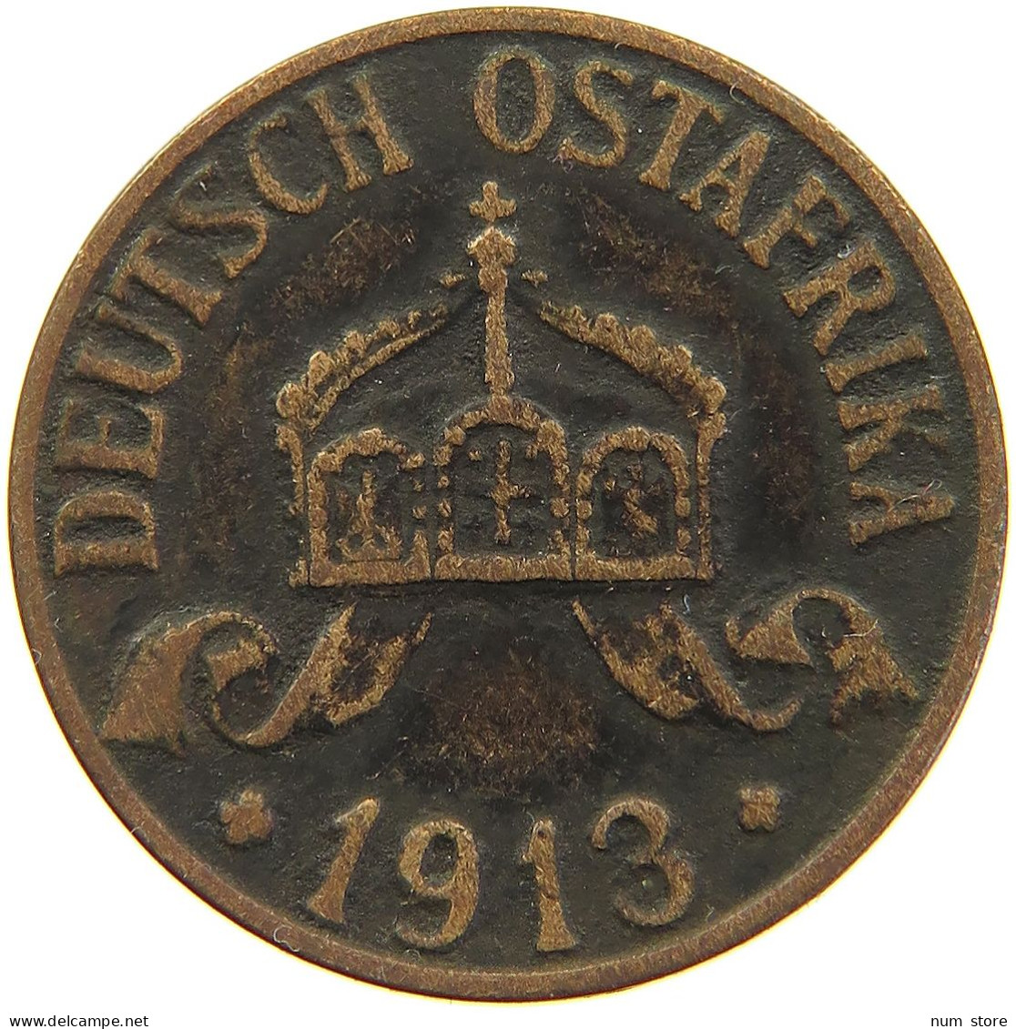 GERMANY HELLER 1913 A EAST AFRICA OSTAFRIKA #s100 0343 - Duits-Oost-Afrika