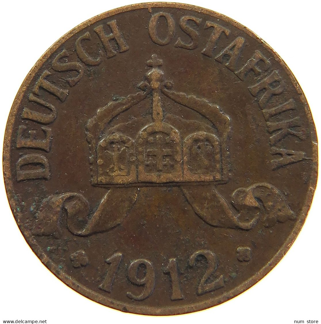 GERMANY HELLER 1912 J EAST AFRICA OSTAFRIKA #s100 0347 - Africa Orientale Tedesca