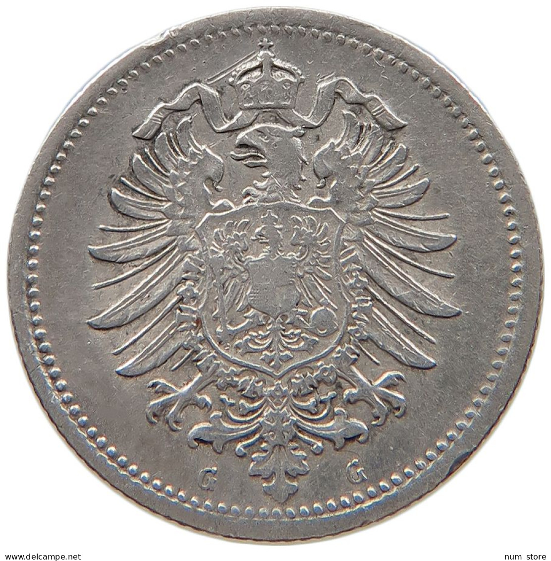 GERMANY EMPIRE 20 PFENNIG 1876 G #s100 0705 - 20 Pfennig