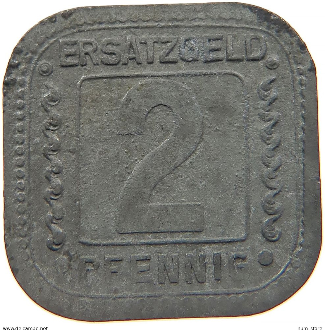 GERMANY NOTGELD 2 PFENNIG 1918 LUDWIGSHAFEN #s100 0067 - Andere & Zonder Classificatie