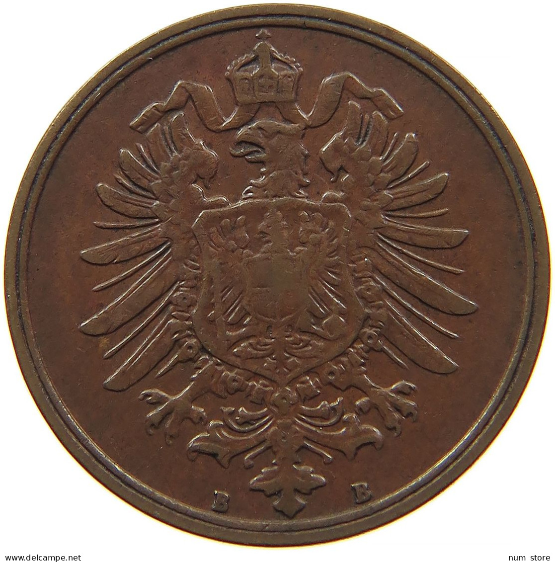 GERMANY EMPIRE 2 PFENNIG 1874 B #s095 0425 - 2 Pfennig