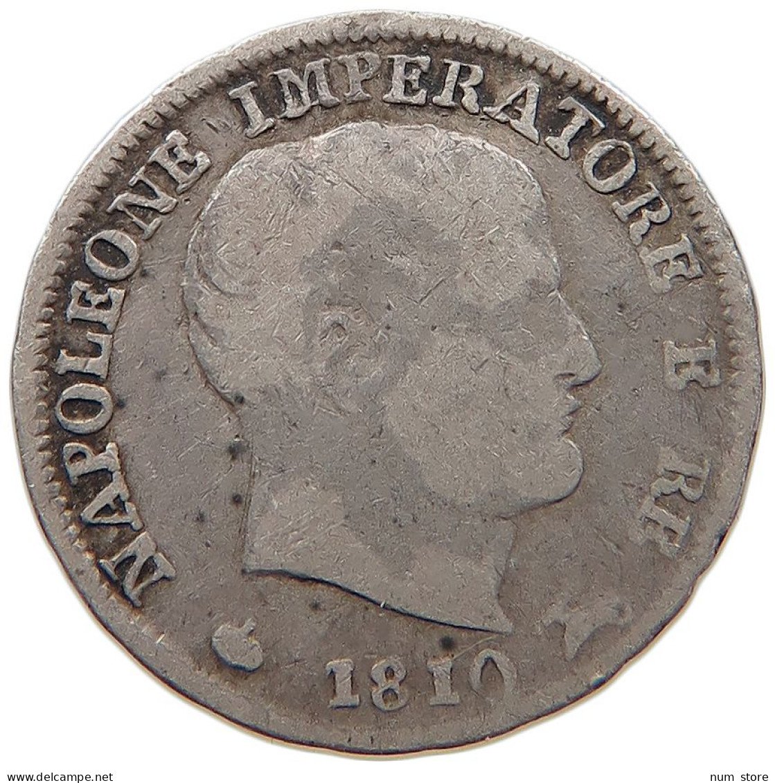 ITALY STATES 5 SOLDI 1810 M #s091 0029 - Napoleonic