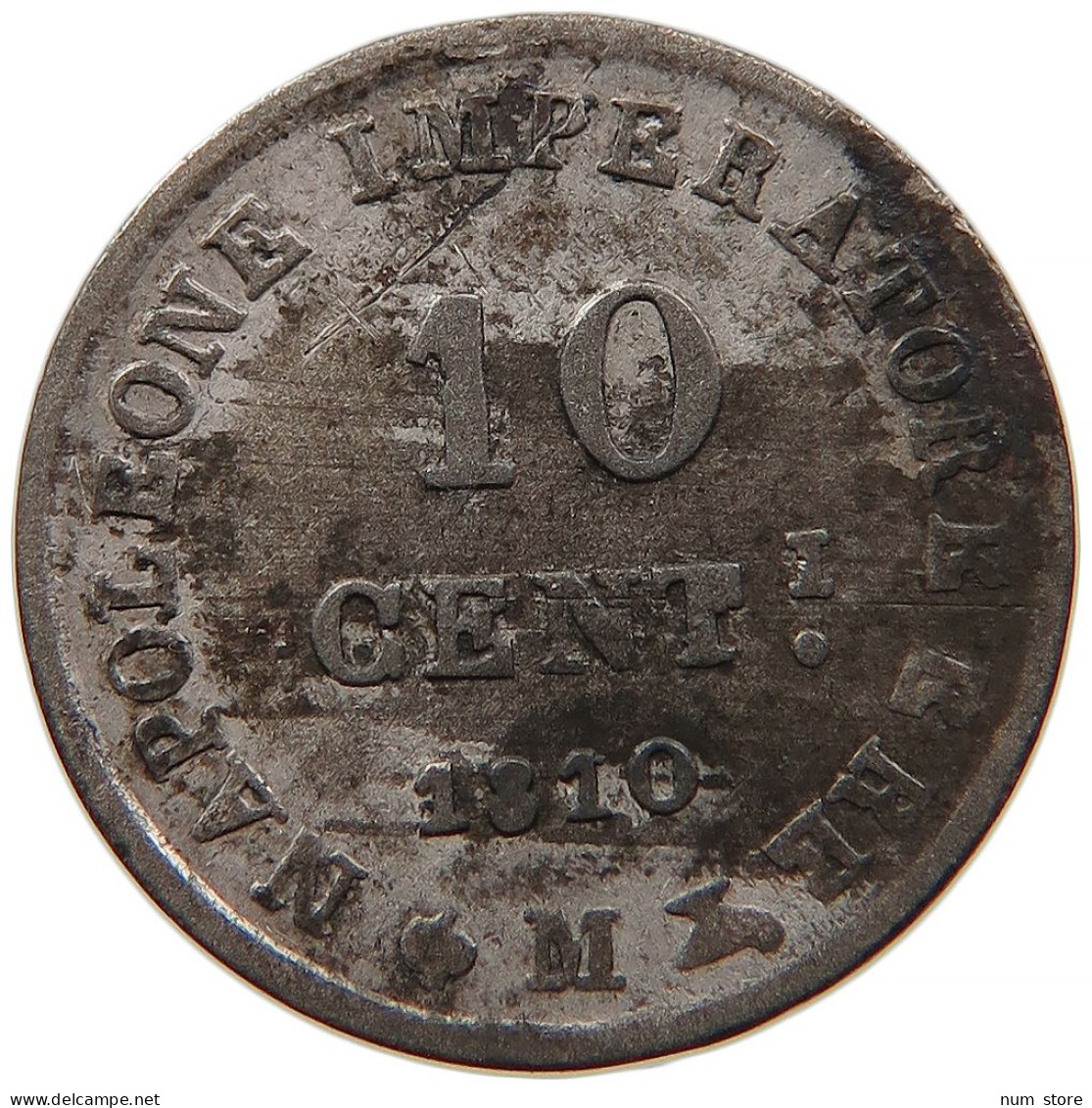 ITALY STATES 10 CENTESIMI 1810 M NAPOLEON I. #s096 0269 - Napoleoniche