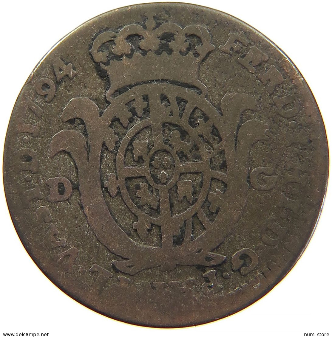 ITALY STATES PARMA 20 SOLDI 1794 Ferdinando Di Borbone (1783-1797) #s100 0383 - Parma