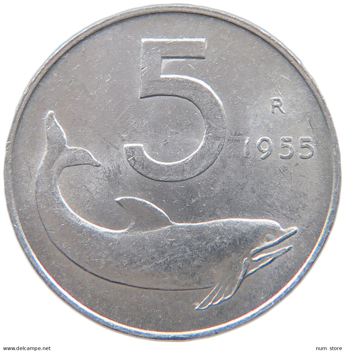 ITALY 5 LIRE 1955 #s089 0441 - 5 Lire