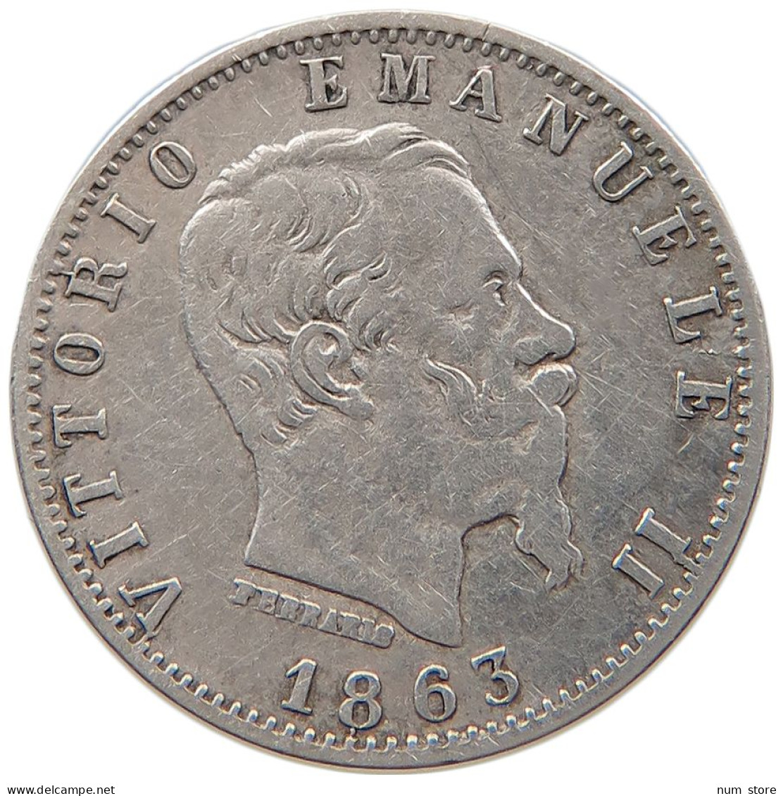 ITALY 20 CENTESIMI 1863 M #s100 0721 - 1861-1878 : Victor Emmanuel II