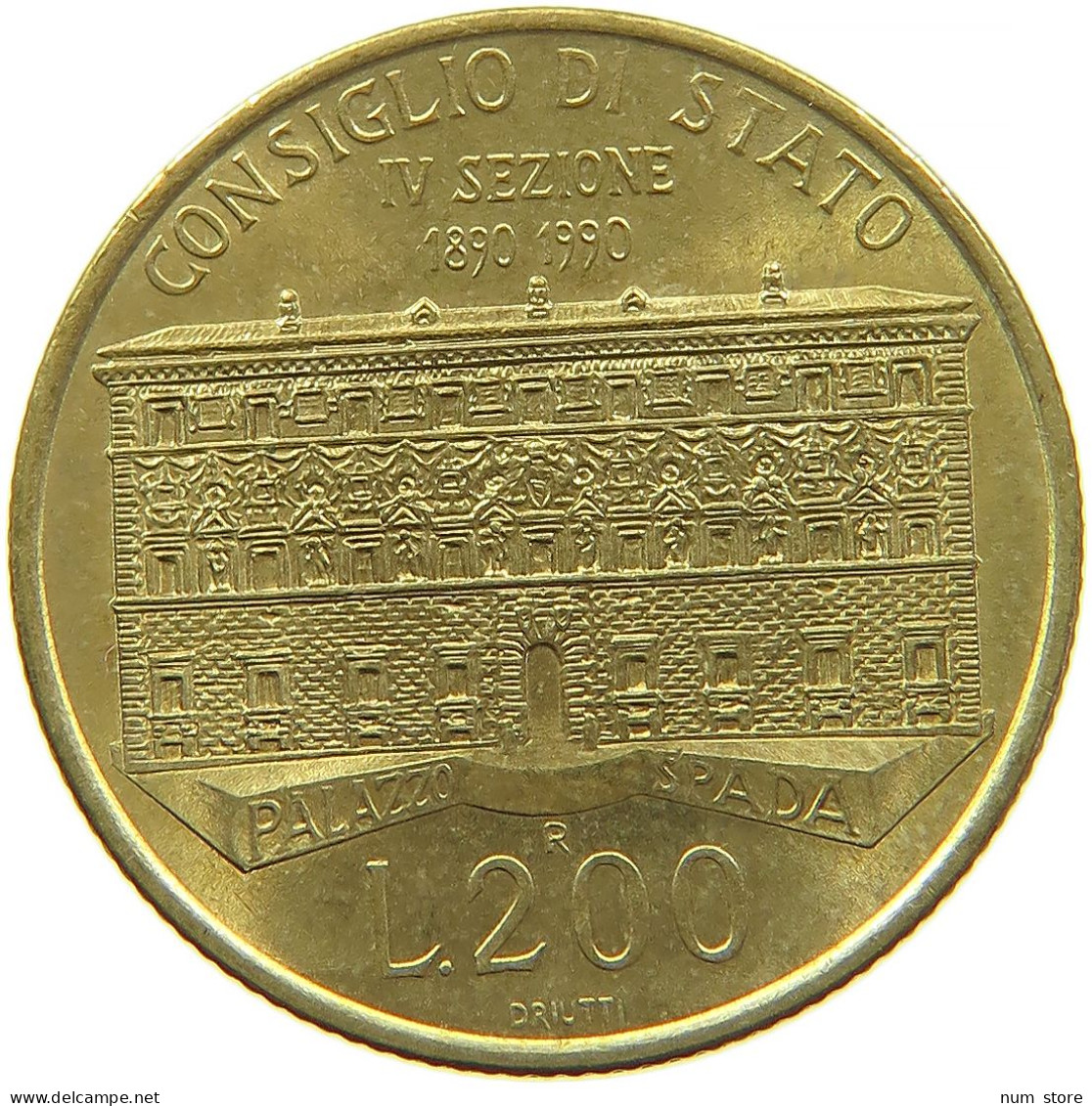 ITALY 200 LIRE 1990 #s089 0215 - 200 Lire