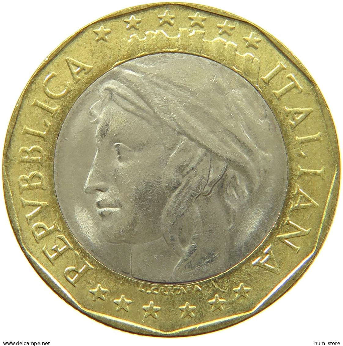 ITALY 1000 LIRE 1997 #s090 0369 - 1 000 Liras