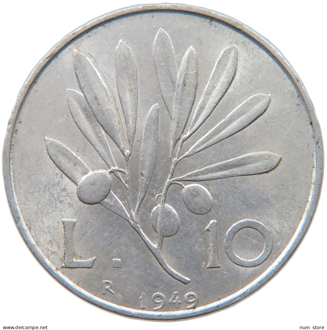 ITALY 10 LIRE 1949 #s100 0255 - 10 Lire