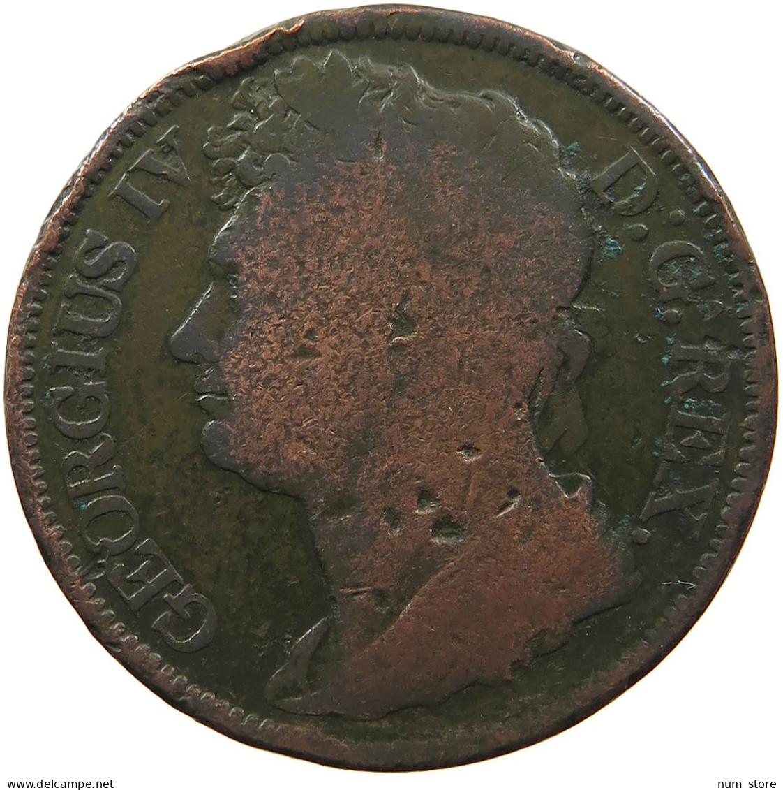 IRELAND PENNY 1822 George IV. (1820-1830) #sm12 0299 - Ierland